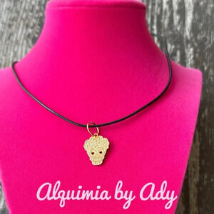 Alquimia by Ady Gold Skull Necklace
